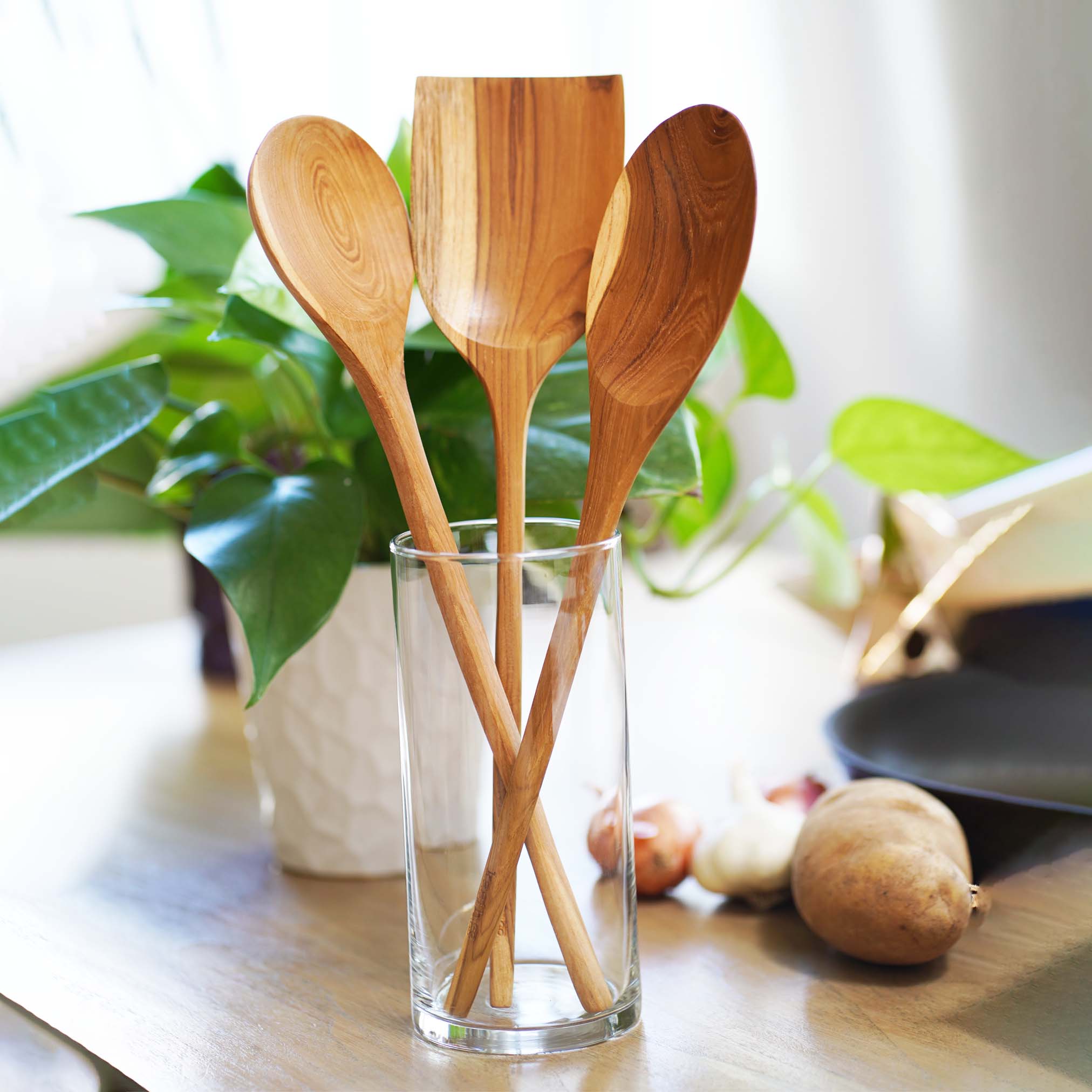 Set of 3 wooden Spoon | Wooden cooking spoon | Mexican shops kitchen