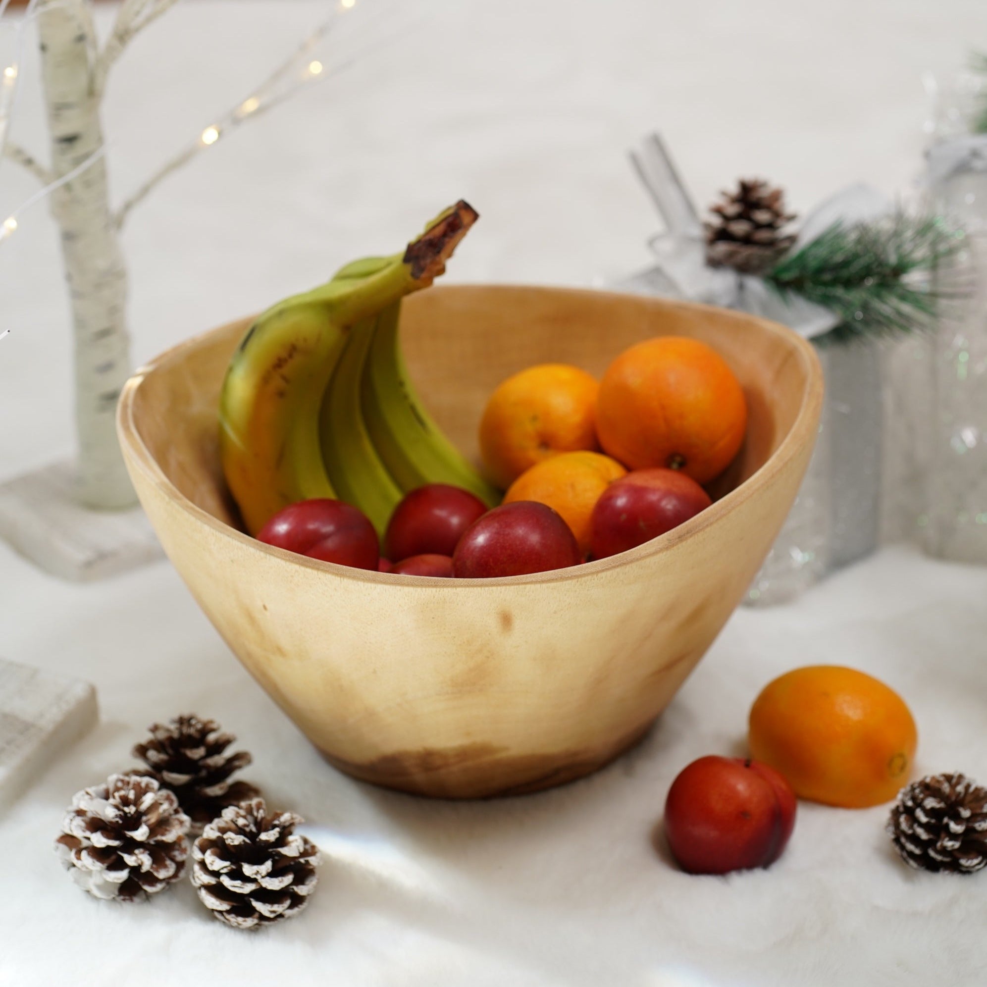 Large Fruit Bowl Wedding Gift Large Wood Bowl Dough Wood Salad